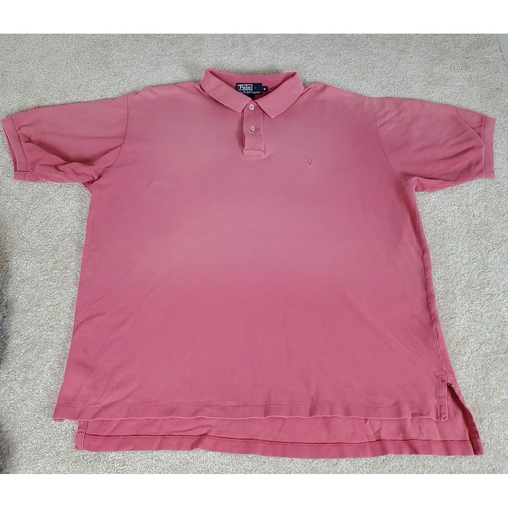 Polo by Ralph Lauren Men's Polo Shirt Size XL Pink Ombre Short Sleeve